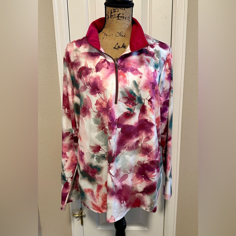 Chico’s Long Sleeve Poly/Spandex Shirt, Size 4 (XXL)